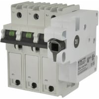 Bussmann by Eaton Compact Circuit Protector;Non-Fuse;W/Rotary Mechanism;Right Side;3 Pole;60A