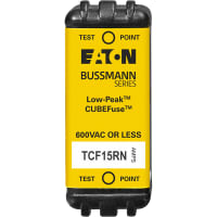 Bussmann by Eaton Fuse CUBEFuse Time Delay Slow Blow Dual Element W/Indicator 600VAC/300VDC 15A