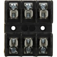 Bussmann by Eaton Fuse Block, Class G, 3 Pole, 35-60A, 480V, Box Lug W/Retaining Clip