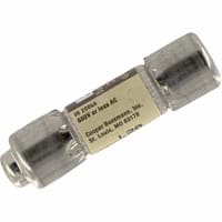 Bussmann by Eaton Fast-Acting Fuse, Class CC, 2A, Current-Limiting, Dual Ferrule, KTK-R Series