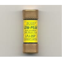 Bussmann by Eaton Fuse, Cylinder, Time Lag, 3A, Class J, Dim 0.81x2.25", Cartridge, 600/300VAC/VDC