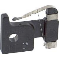 Bussmann by Eaton Fuse, Fast-Acting Indicating, 1 A, 60 VDC/125 VAC, Thermoplastic, Gray, GMT