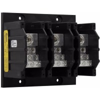 Bussmann by Eaton Power Distribution Block;3 Pole;200kA/100kA;310A;Class CC, G, J, T;Max 400A/175A