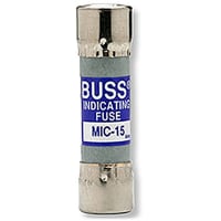 Bussmann by Eaton Fuse; Cylinder; Normal Blow; 1 A; F10/5AG; Cartridge; 250 V; Silver; Indicating