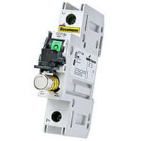 Bussmann by Eaton Fuse Holder w/Indicator, 30A, Din Rail, 10 x 38mm Fuse, 600VAC, CCP Series