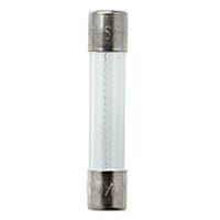 Bussmann by Eaton Fuse, Fast-Acting, Cylinder, 6.3x32mm, Glass w/Ni-Plated Brass, 10A, 250VAC, Cartridge