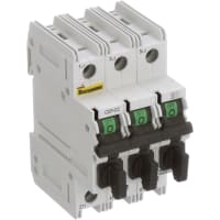 Bussmann by Eaton Fuse Holder w/Indicator, 30A, Din Rail, 10 x 38mm Fuse, 600VAC, CCP Series