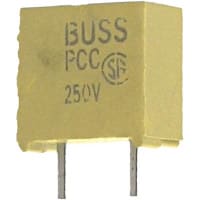 Bussmann by Eaton Fuse, PCB, Subminiature, 1 A, 250 VAC/450 VDC, 1.4 Ohms, Radial Leaded