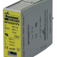 Bussmann by Eaton 500 V dc BPH 3 Pole Protector, DIN Rail Mounting