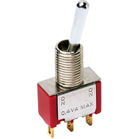 C&K Switch, Toggle, Sealed, DPDT, ON-NONE-ON, .420 Actuator, 5A, 120VAC, 28VDC, Solder