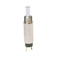 C&K Switch, P/B, Overtravel, Sealed, SPST-NO, OFF-MOM, Poly Plunger, 0.4A, 20VAC/VDC, Solder