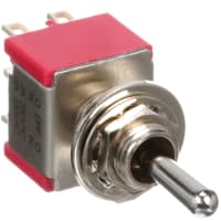 C&K Switch, Toggle, Sealed, DPDT, ON-OFF-MOM, .420 Actuator, 5A, 120VAC, 28VDC, Solder