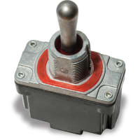 C&K Switch;Power Toggle;Sealed;SP;ON-OFF;17.2 SS Actuator;Silver;15A;125VAC;Screw