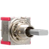 C&K Switch, Toggle, Sealed, DPDT, ON-OFF-ON, .450 Flat Anti Rotation, 5A, 120VAC, 28VDC, Sldr