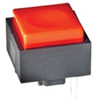 C&K Switch;P/B;SPST-NO;OFF-MOM;Blk Square Act;Tactile;25mA;50V AC/DC;ThruHole;PC Pin