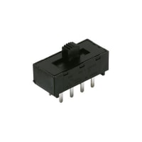 C&K Switch, Slide, DP3T, ON-ON-ON, .200" Act W/ Detent, 4A, 125VAC, 28VDC, PC ThruHole, PCPin