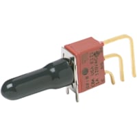 C&K Switch, Mom P/B, Sealed, SPDT, ON-MOM, .282" Plunger, 1A, 120VAC/28VDC, .630" V-Bracket