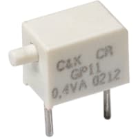 C&K Switch, P/B, Sealed, SPDT, ON-MOM, Round Wht Plunger, 0.4VA, 20VAC/20VDC, Gull Wing, T/R