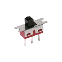 C&K Switch, Slide, Sealed, DPDT, ON-OFF-ON, Panel Mnt, Blk .200 Act, 6A, 120VAC, 28VDC, Solder