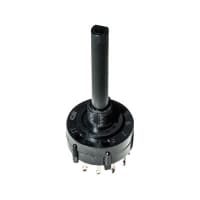 C&K Switch, Rotary, SP4T, 1.5" Flatted Actuator, Non-Shorting, 2.5A, 125VAC/DC, PC ThruHole