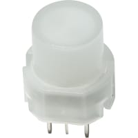 C&K Keyswitch, D6 Series, SPST, Momentary, Blue LED, THT, 1.3N, 10mA, 35VDC