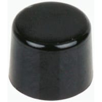 C&K Accessory, Cap, Pushbutton, Round, Black, EP and TP Series, 5.08mm Dia x 3.94mm H