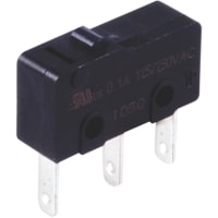 C&K Switch; Subminiature Snap Action; 10 Amps; SPDT; Momentary; .36 Lever; Solder