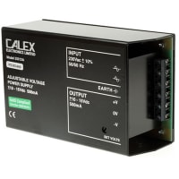 Calex Power Supply, AC-DC, Linear, Reg., +/-10-15V 0.5A