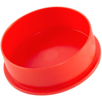 Caplugs Plastic Cap, Threaded Connector, 1-(25, 4mm), Red, Polyethylene, EC Series