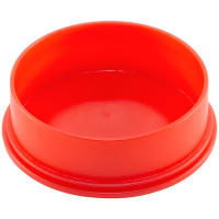 Caplugs Plastic Straight Sided Utility Cap, To Cap Thread Size 7/8 in, Red, C Series