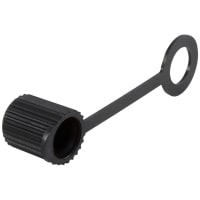 Caplugs Caplugs, plastic Coaxial Cable Connector Tethered Cap, fit thread size .375, Box