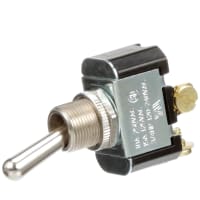 Carling Technologies Toggle Switch, SPST, Bat Lever Actuator, Non-Illum, 15A, 125VAC, Screw, F Series