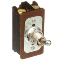 Carling Technologies Switch, Toggle, DPST, On None Off, 20A 125VAC, Screw terms, 0.5in. mnt hole, UL CSA