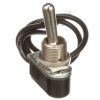 Carling Technologies Switch, Toggle, SPST, ON-NONE-OFF, Standard Toggle, Non-Illum, 6A, 125VAC, Wire Leads