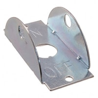 Carling Technologies Accessory, Indicator Plate, Nicke Plated Steel, Raised Sides, ON-OFF Legend