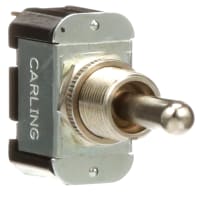 Carling Technologies Toggle Switch, SPDT, Round Actuator, Non-Illum, 15A, 125VAC, Tab, F Series