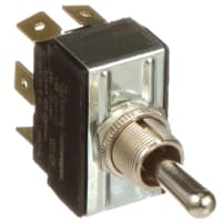 Carling Technologies Switch;Toggle;DPDT;(ON)-OFF-(ON);Round Actuator;Non-Illuminated;15A;125VAC;QC