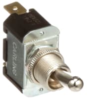 Carling Technologies Toggle Switch, SPDT, Round Actuator, Non-Illuminated, 15A, 125VAC, Tabs