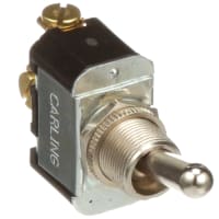 Carling Technologies Toggle Switch, SPST, Std Rnd Actuator, Non-Illum, 15A 125VAC, Screw, F Series