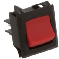 Carling Technologies Switch, Rocker, DPST, 15 A at 250 VAC, 20 A at 125 VAC, 125/250, On-Off, Black