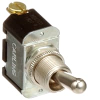 Carling Technologies Toggle Switch, SPDT, Round Actuator, Non-Illuminated, 15A, 125VAC, Screw