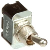 Carling Technologies Toggle Switch, SPST, 20A 125VAC, 0.468in, Bushing, Screws, F Series