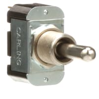 Carling Technologies Toggle Switch, SPDT, Round Actuator, Sealed, Non-Illum, 15A, 125VAC, Tabs