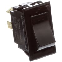 Carling Technologies Switch, Rocker, Tippette, DP, On-None-Off, .250 Tab Terminals, Smooth Rocker