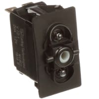 Carling Technologies Switch; Rocker; SPST, On None Off;20A 12V;Incand;Cap sold separately;Snap-In