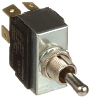 Carling Technologies Switch, Toggle, DPDT, MOM-ON-OFF, Round Actuator, Non-Illum, 15A, 125VAC