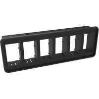 Carling Technologies Accessory, Panel Bracket, Mounting 6 Gang, Black, Contura Rocker Series