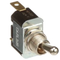 Carling Technologies Toggle Switch, 250 VAC, 10 A, SPDT, 0.465 in, Bat, F Series