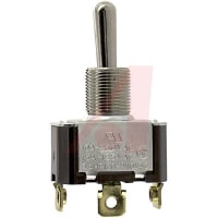 Carling Technologies Toggle Switch, SPDT, ON-NONE-ON, Round Actuator, Non-Illum, 15A, 125VAC, Screw