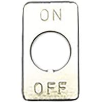 Carling Technologies Accessory, Indicator Plate for Carling Switch's, Nickel-Plated Steel, ON/OFF Legend